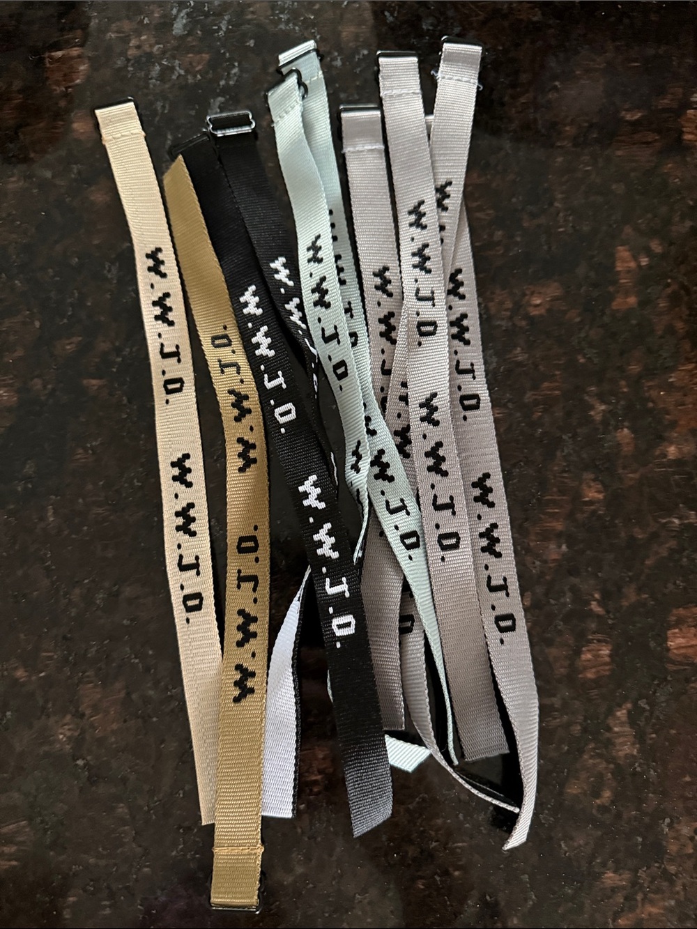 Wwjd Branded Wrist Straps - 10 Assorted Colors